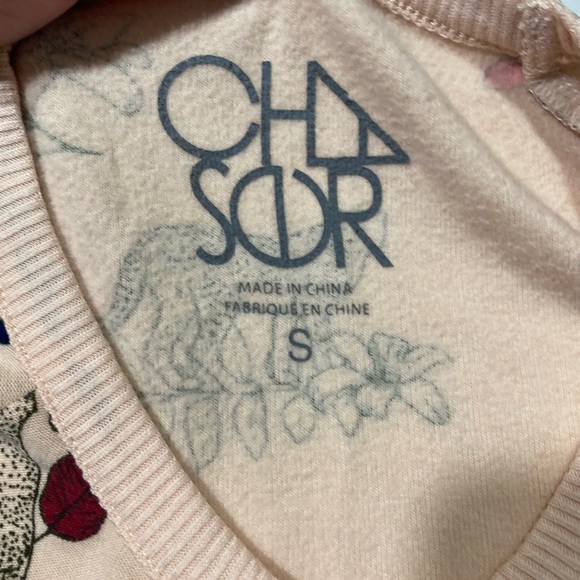Chaser Pink Cheetah & Floral Woman’s Long Sleeves Top Size S - Picture 8 of 10